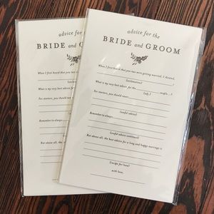 Wedding Advice Cards BHLDN - Bride and Groom